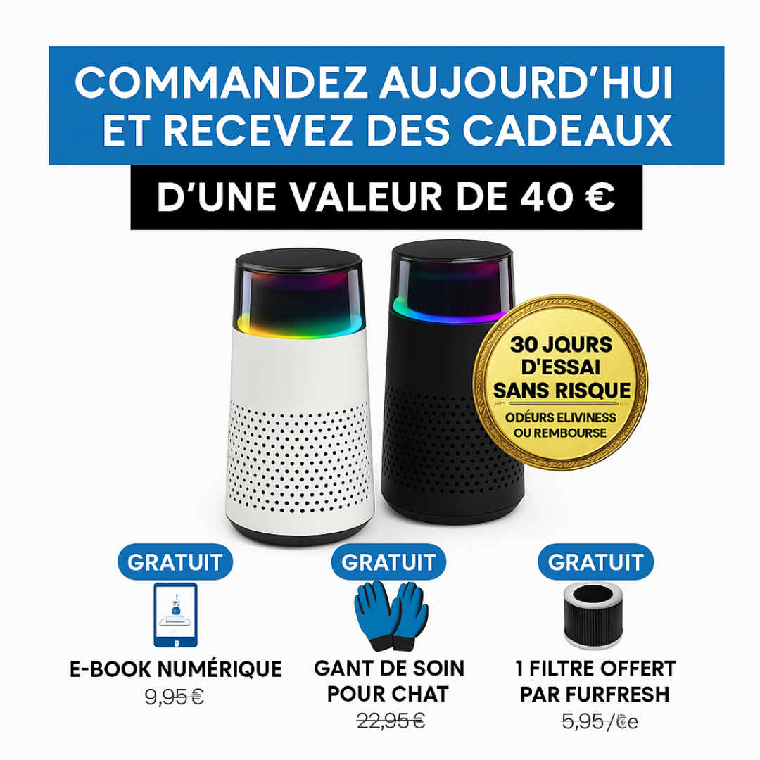 FurFresh™ Purificateur d’air Pro pour chats